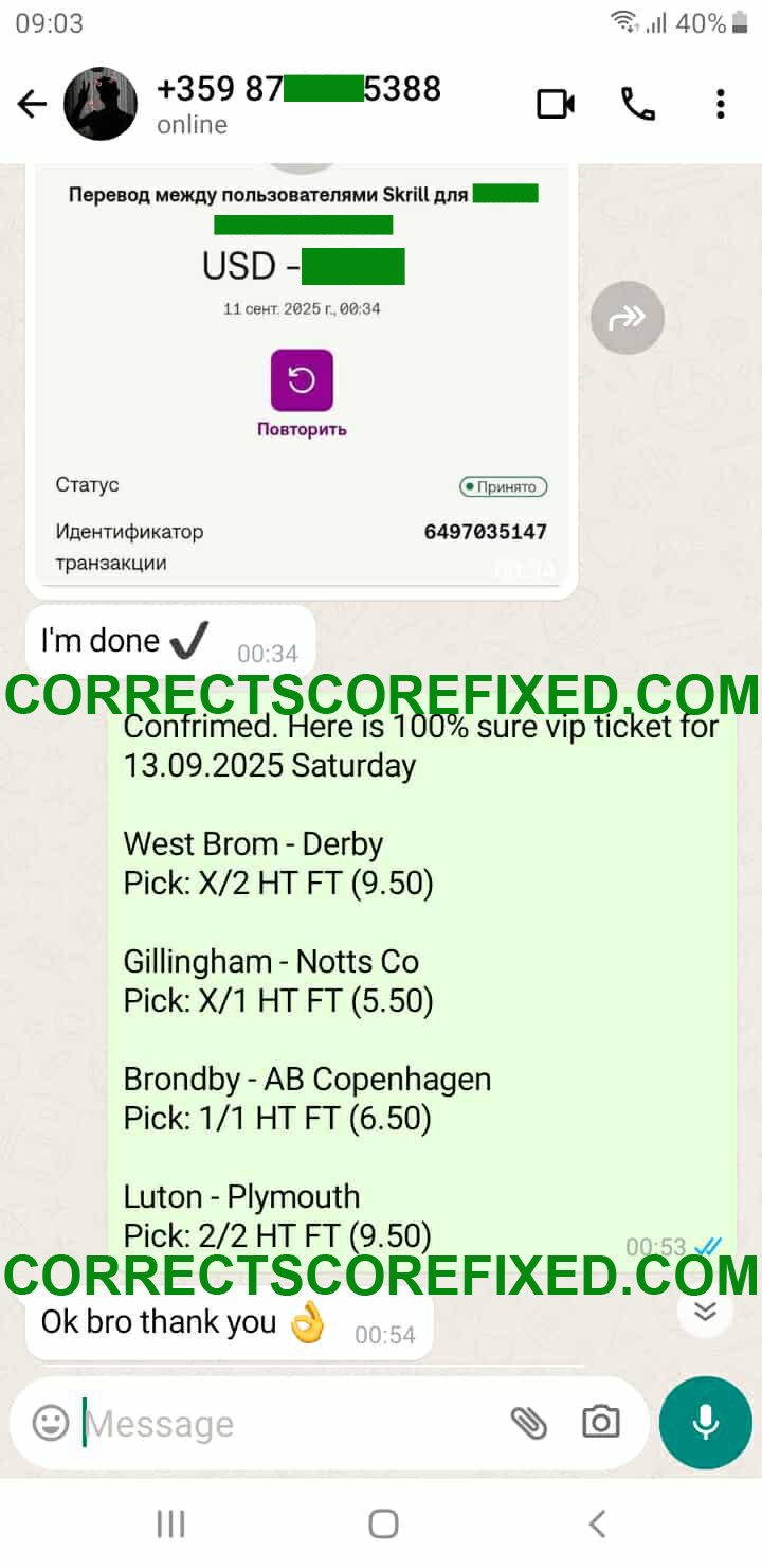 Buy 100% Fixed Correct Score