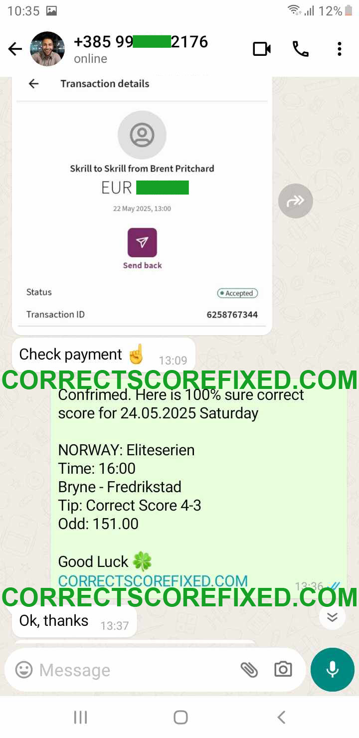 Correct Score Fixed Odds