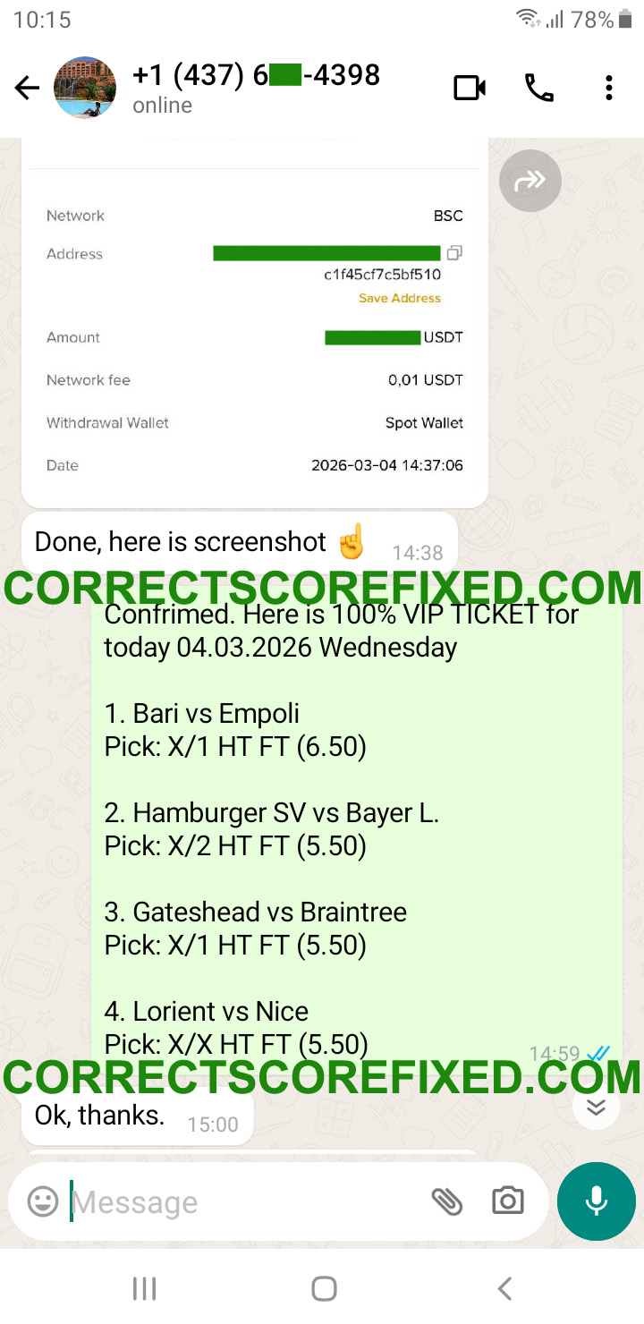 Daily Fixed Matches 100% Sure