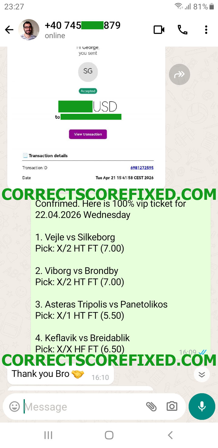 Fixed Match 100% Sure