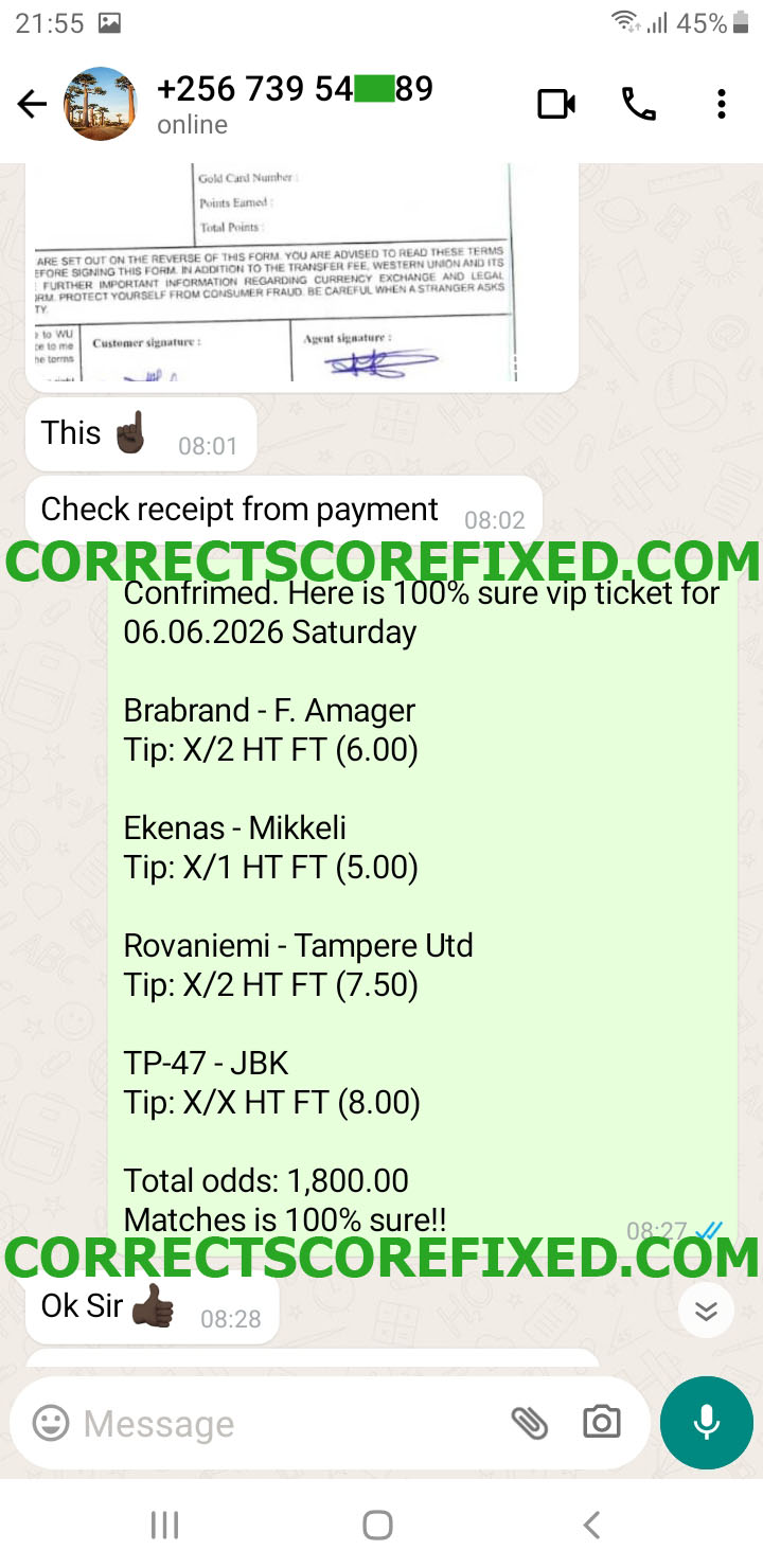 Correct Score Match