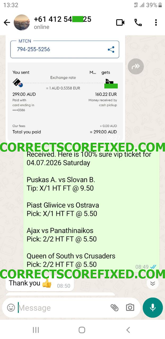 Correct Fixed Matches