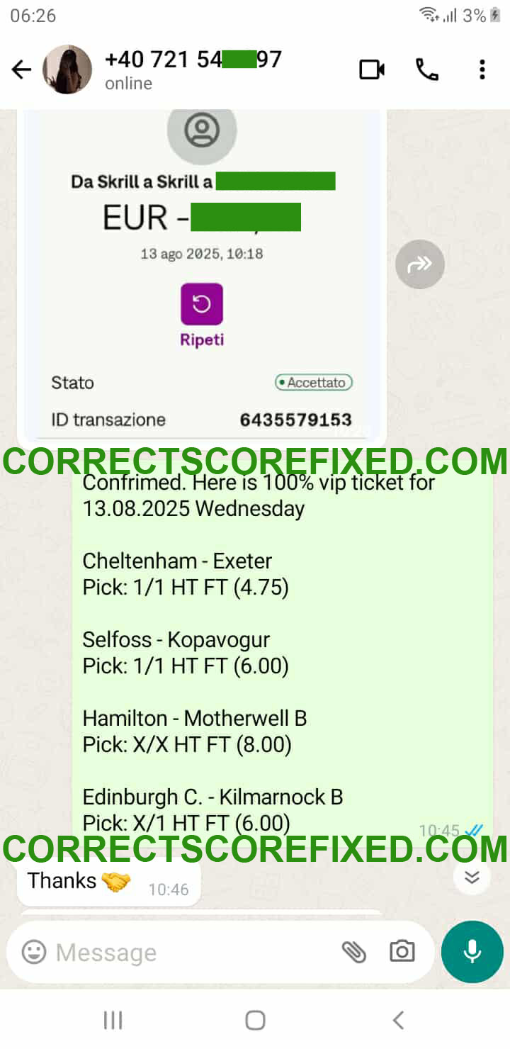 Correct Score Fixed