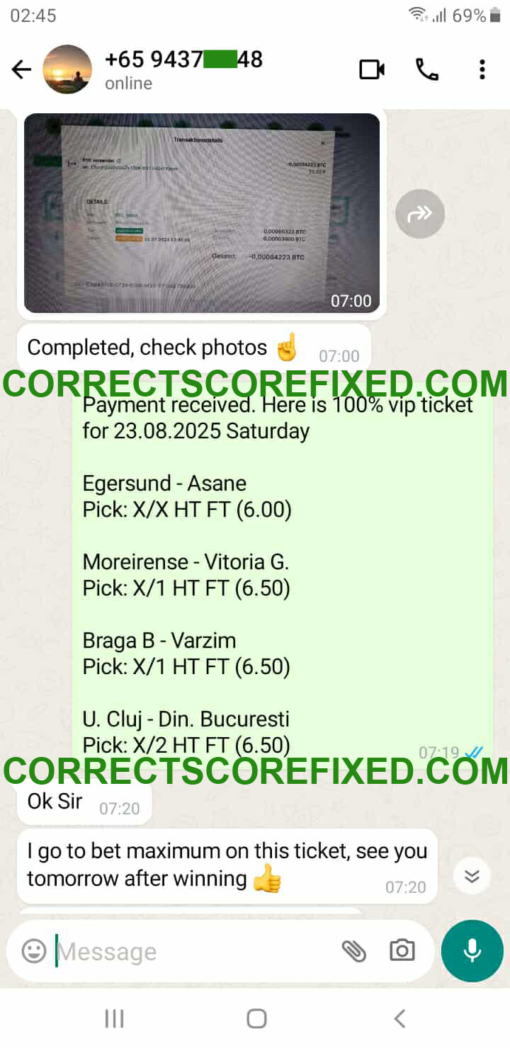 Correct Score Fixed Odds