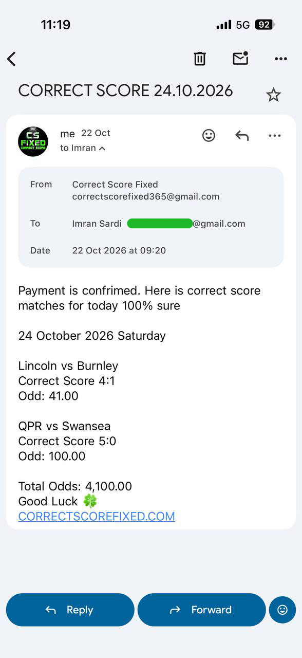 Correct Score Fixed Match