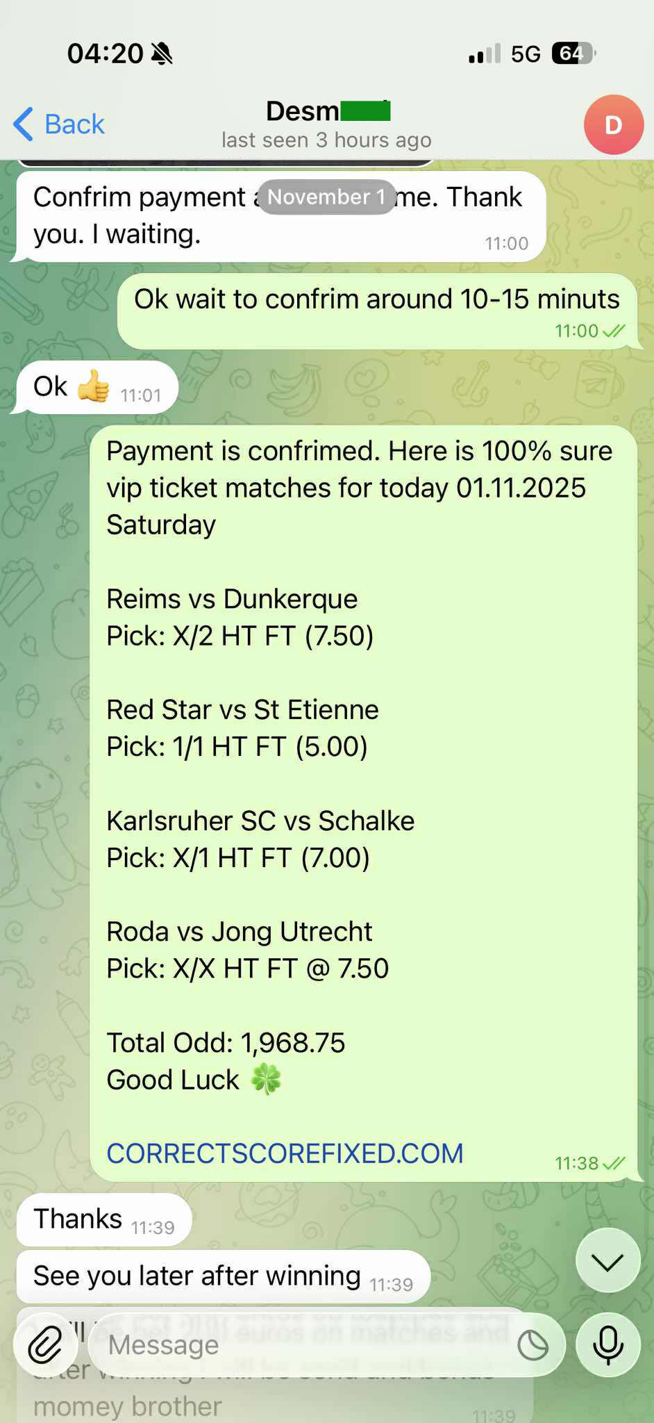 Fixed Match 100% Sure