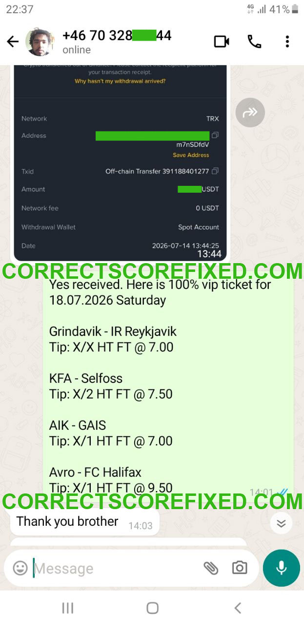 Daily Fixed Matches 100% Sure