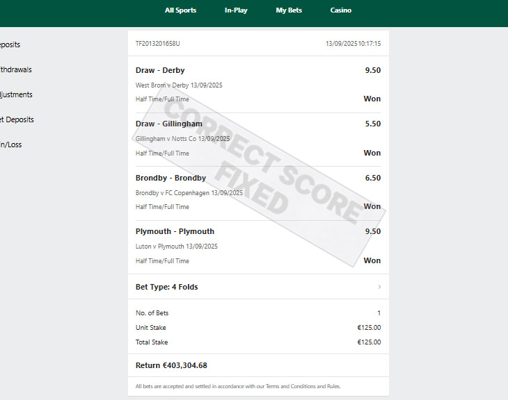 Daily Fixed Match Correct