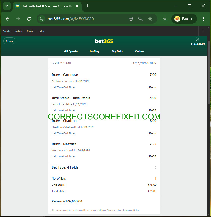 Fixed Match 100% Sure