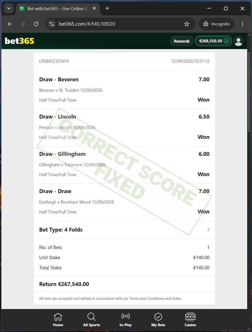 Fixed Matches 100 Sure