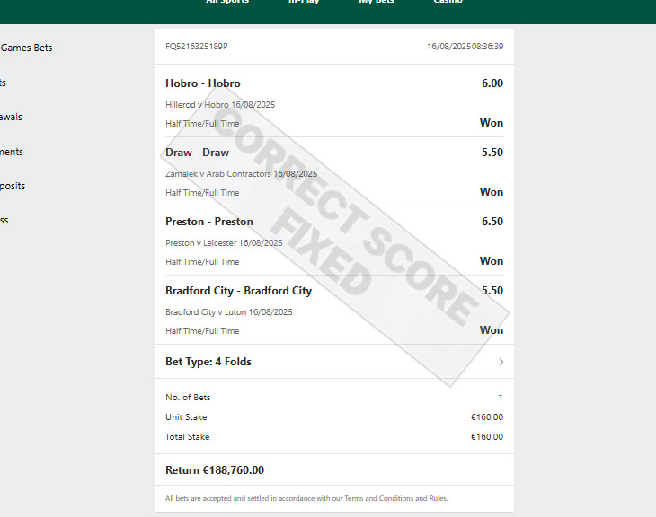 Buy Fixed Match